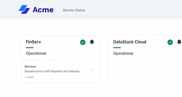 User logged in with subscribed services