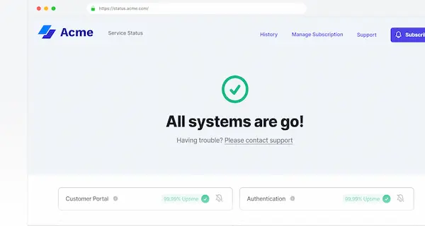 Public Status Page - Acme