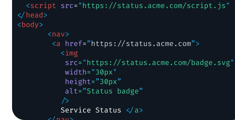 Example HTML with the script installed
