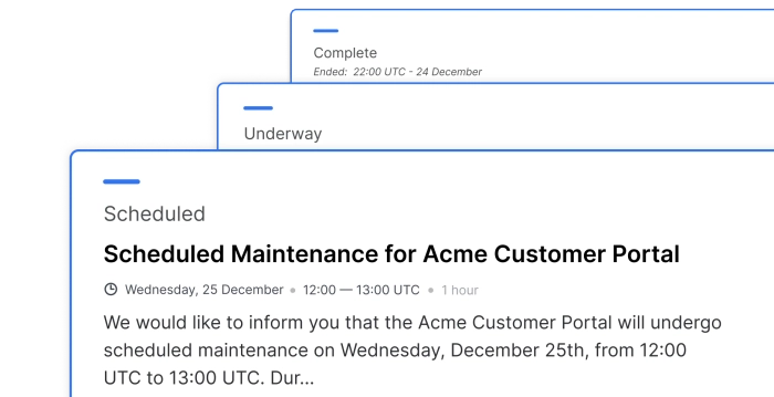 Stack of maintenance notices