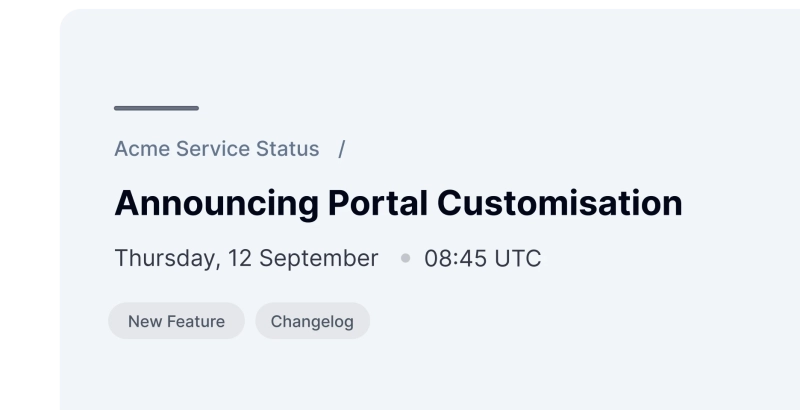 New announcement card